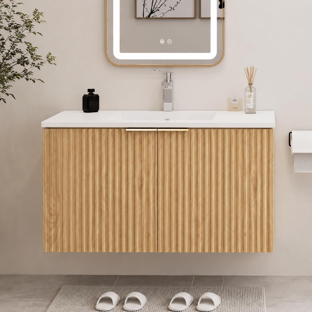 Home Bathroom Sink - Rak Kabinet Kamar Mandi Modern Terapung
