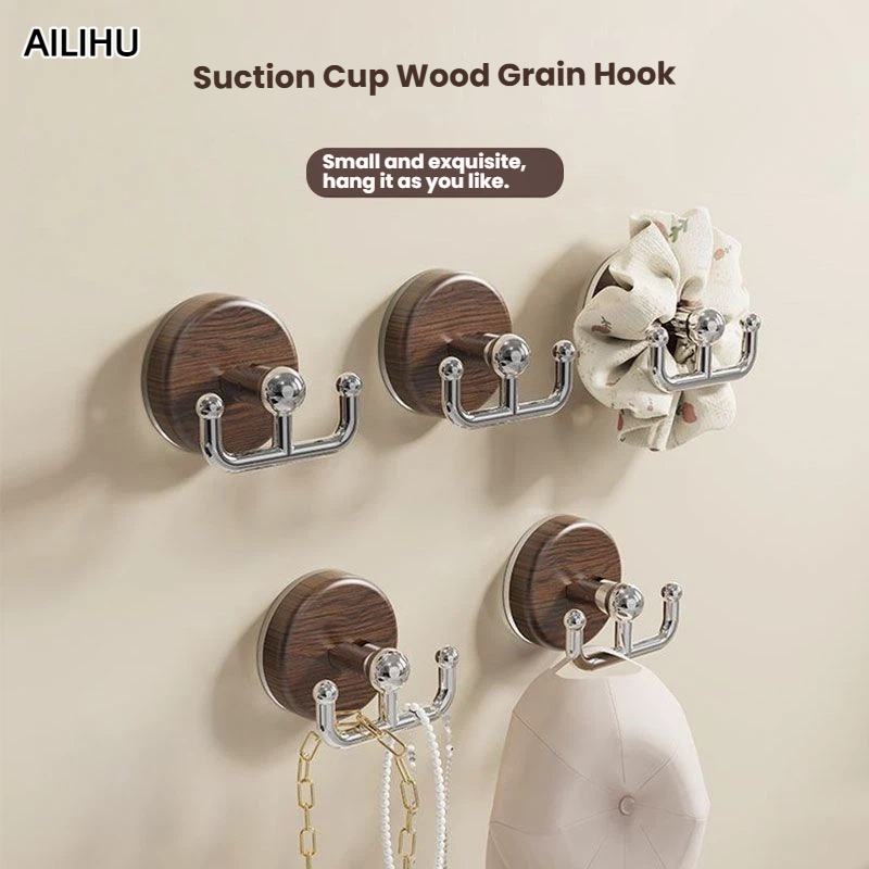 Home Bathroom Key - Gantungan Dinding Serbaguna Motif Kayu dengan