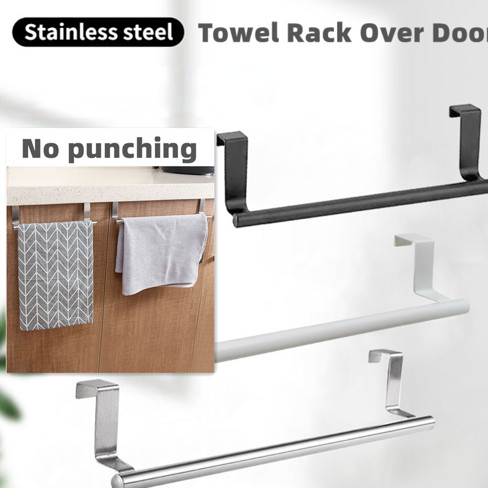 Towel Bar Stainless - 1/2Pcs rak handuk di atas pintu