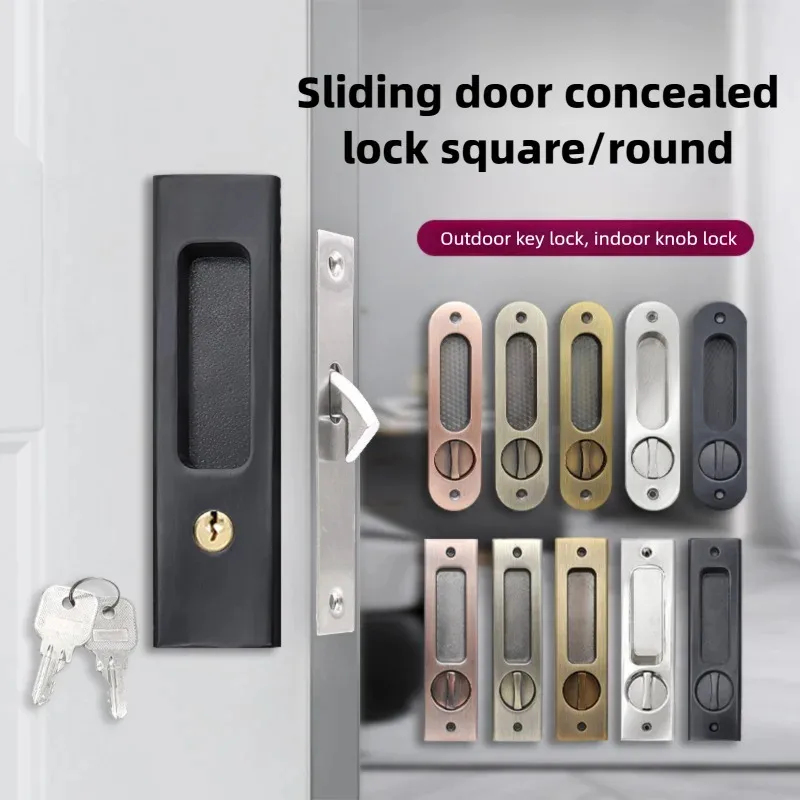 Home Bathroom Key - Kunci Pengait Pintu Geser Hitam Tugas
