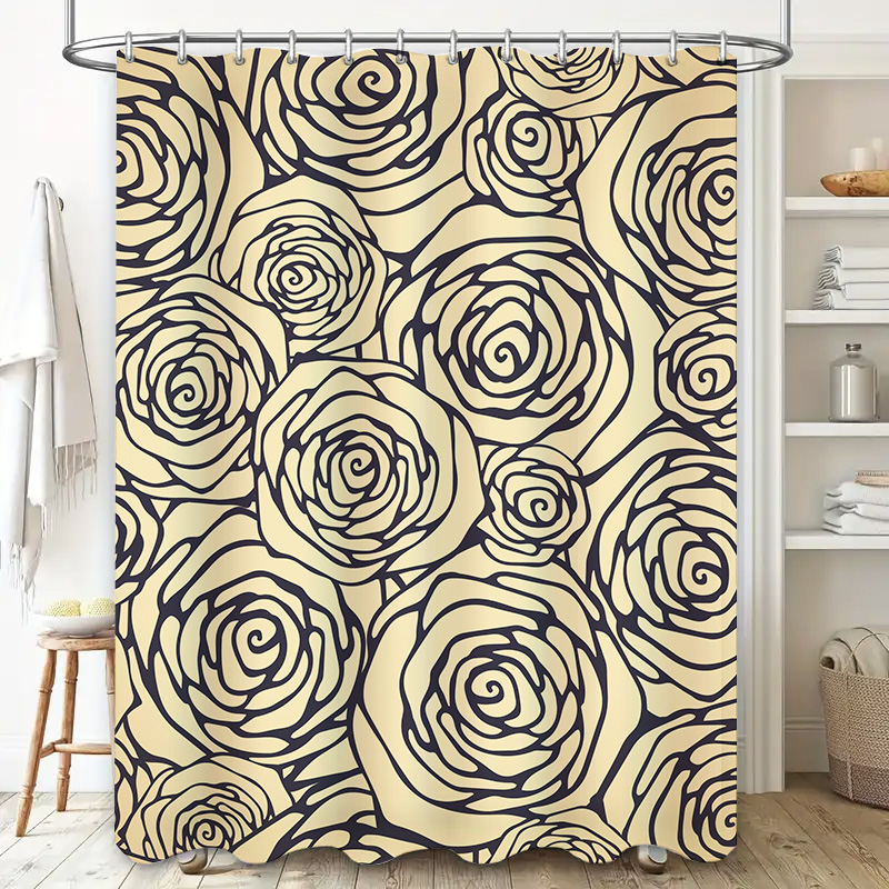 Set Tirai Mandi Motif Bunga De - Home Bathroom Remodel ulasan dan harga
