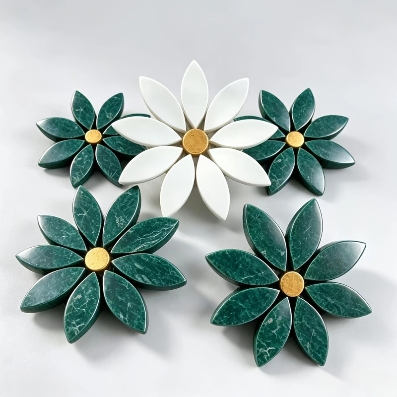 Ubin Mosaik Bunga Marmer Hijau - Zara Home Bathroom Accessories ulasan dan harga