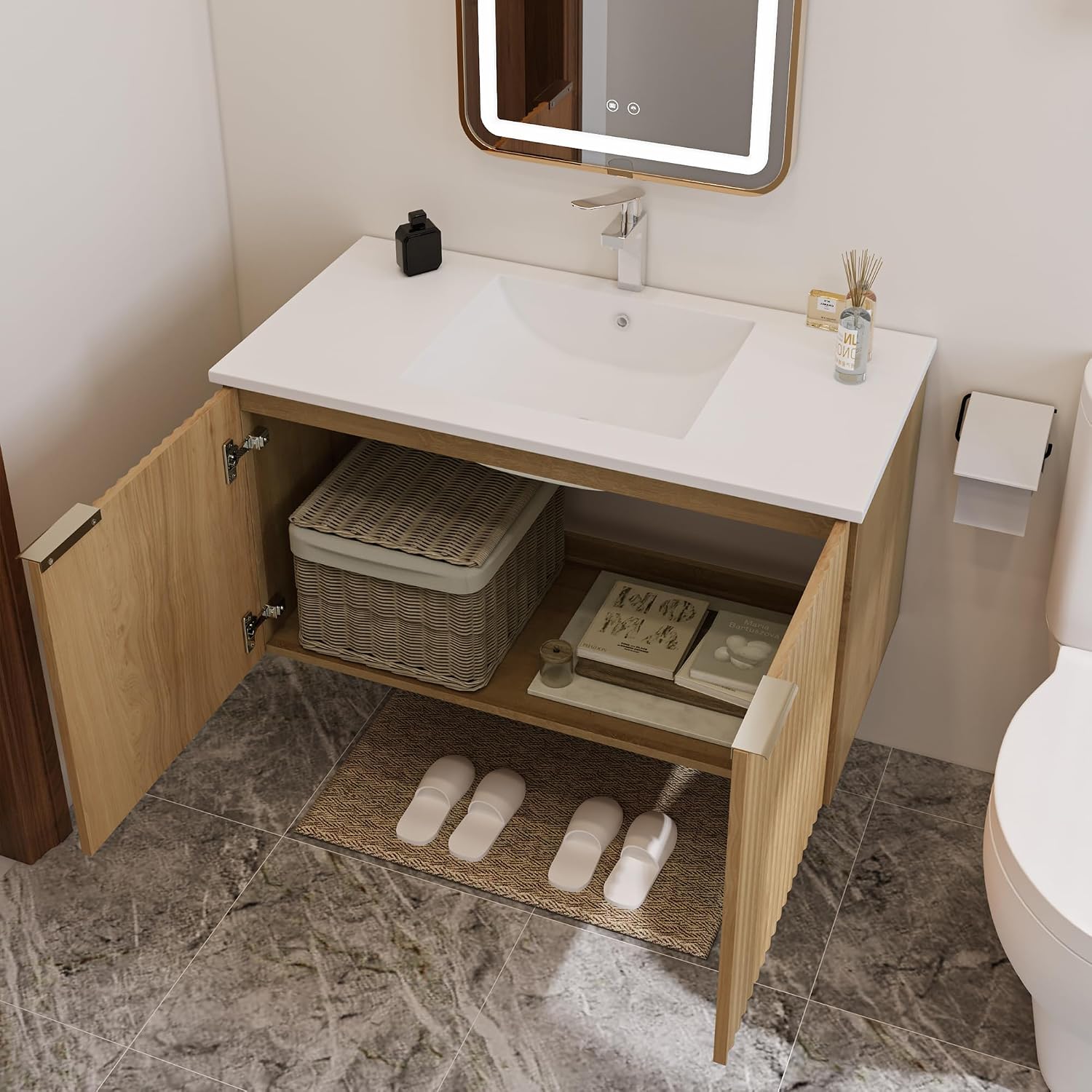 Rak Kabinet Kamar Mandi Modern - Home Bathroom Sink ulasan dan harga