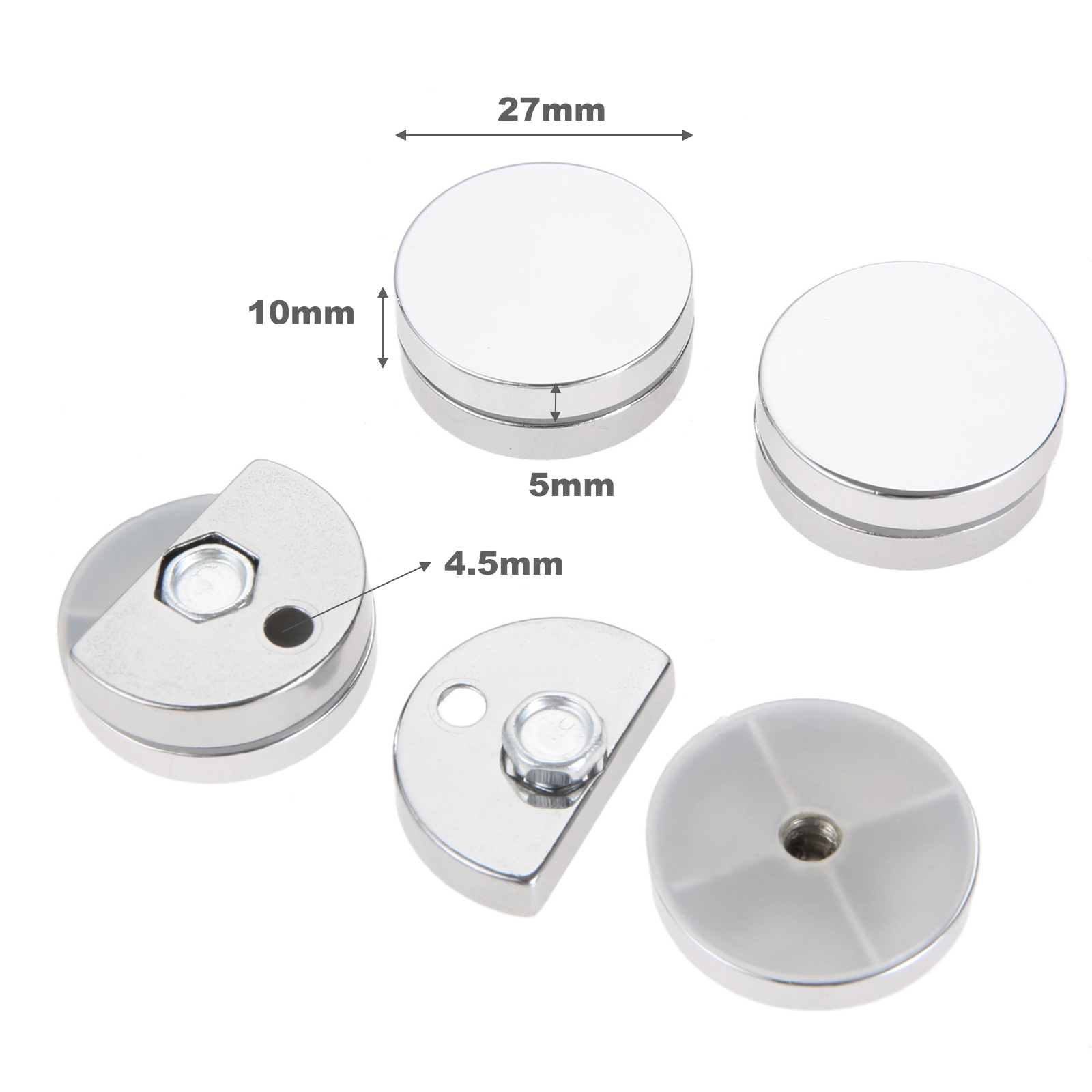 4 Buah 27Mm Kaca Bulat Penjepi - Home Hardware Bathroom Mirrors ulasan dan harga