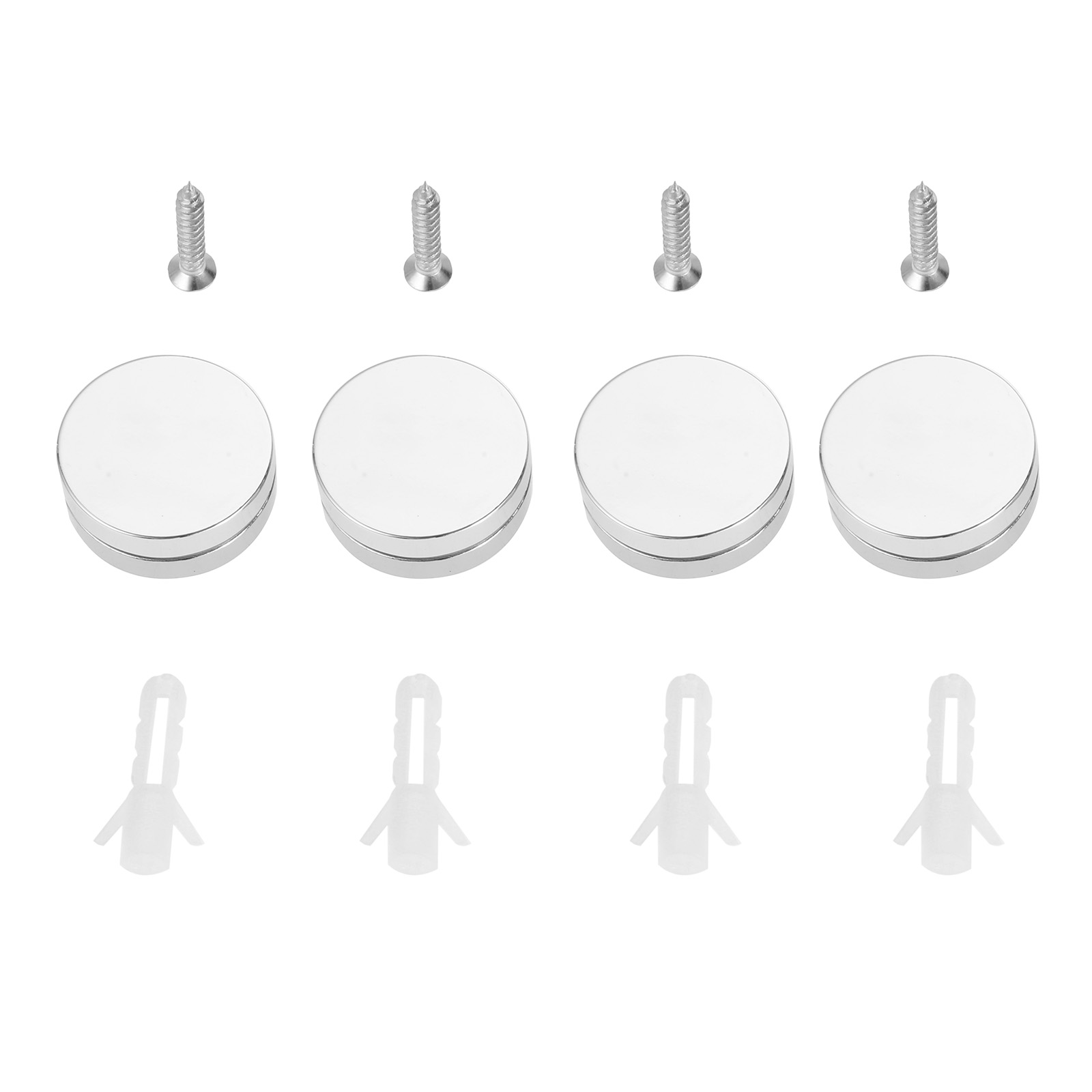 4 Buah 27Mm Kaca Bulat Penjepi - Home Hardware Bathroom Mirrors ulasan dan harga