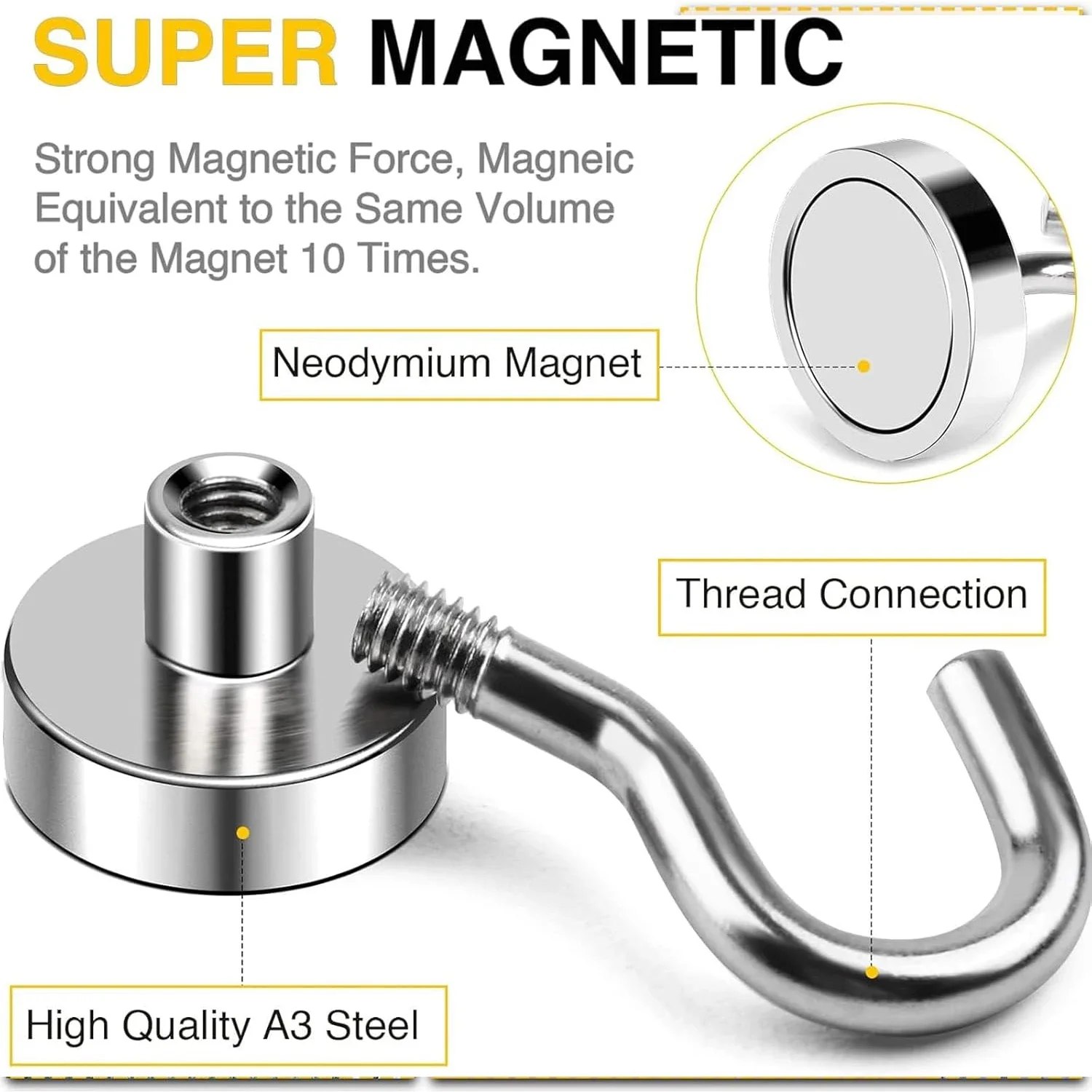 20 Buah Kait Magnetik Kuat Log - Home Bathroom Key ulasan dan harga