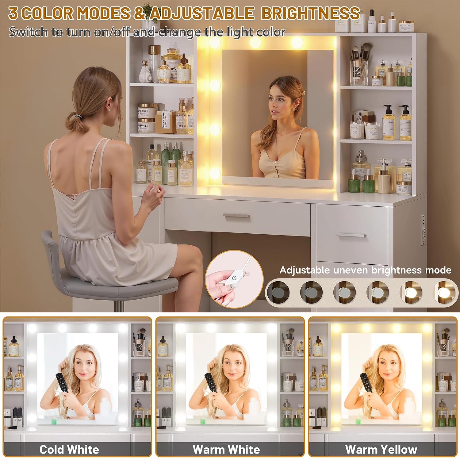 Meja Rias Besar dengan Cermin  - Home Outlet Bathroom Mirrors ulasan dan harga