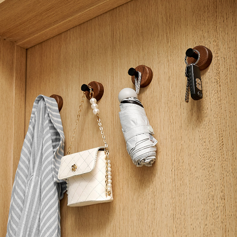 Gantungan Kayu Solid Perekat S - Home Bathroom Key ulasan dan harga
