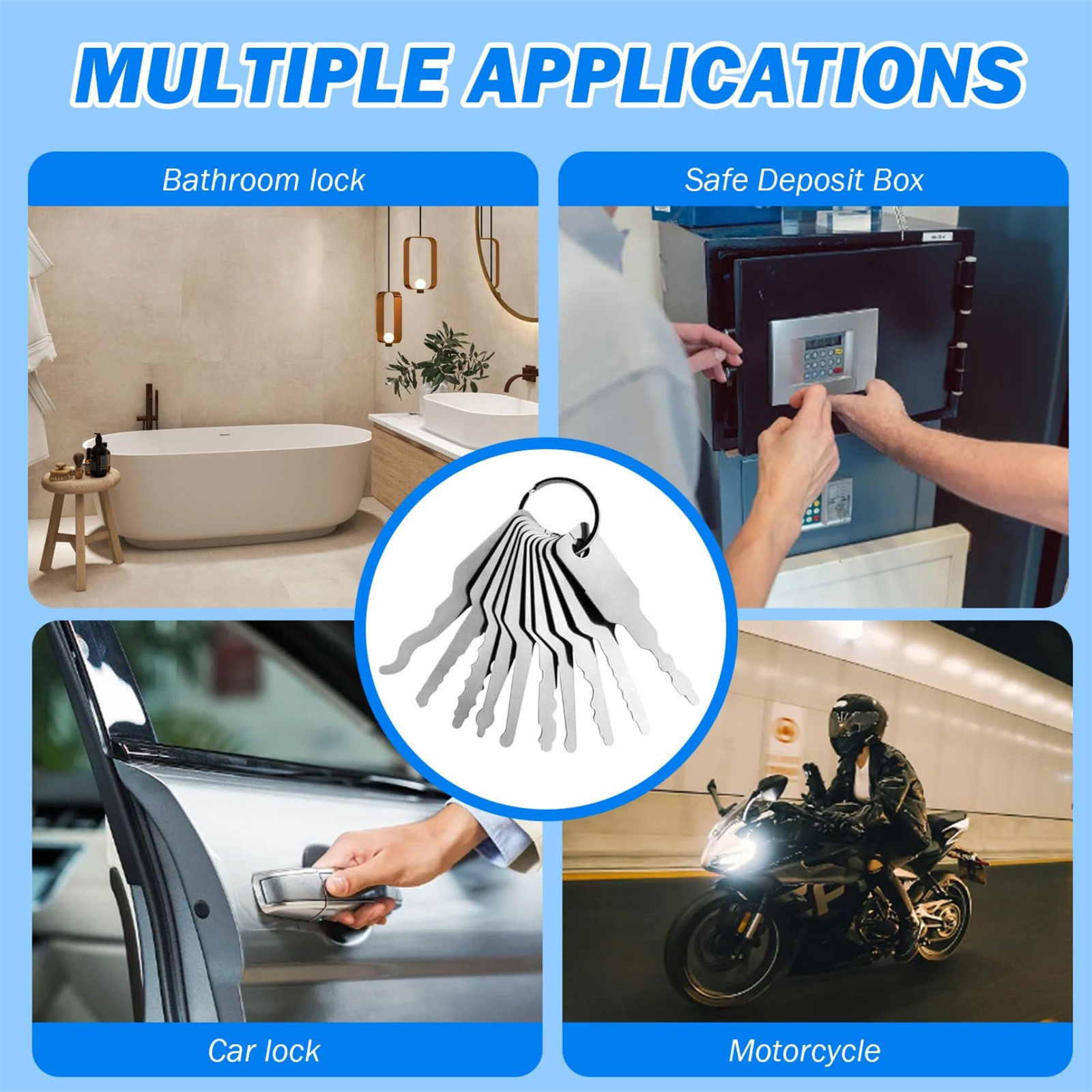 10 Buah/Lot Kunci Kosong Yang  - Home Bathroom Key ulasan dan harga