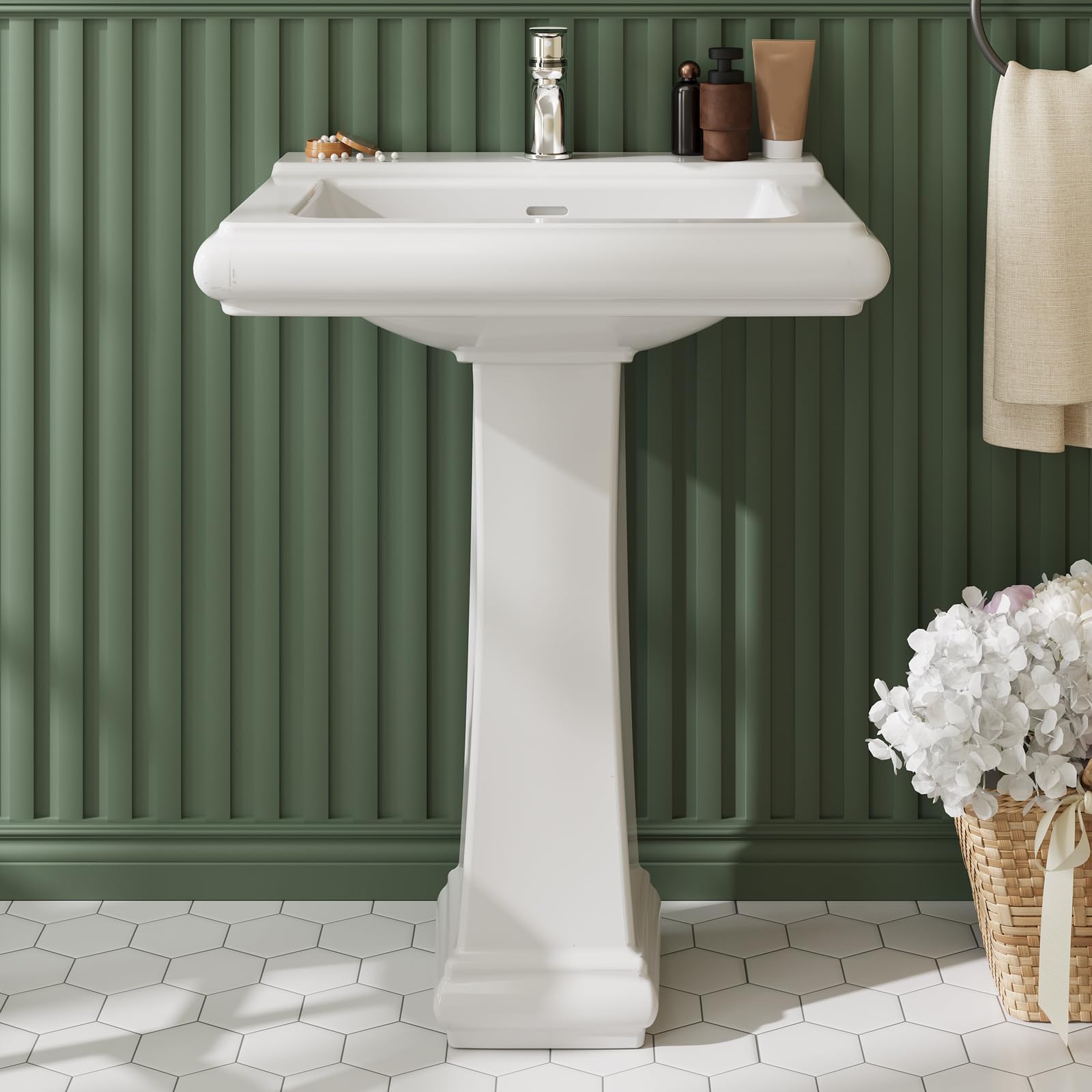 Wastafel Pedestal Persegi Kera - Home Bathroom Remodel ulasan dan harga