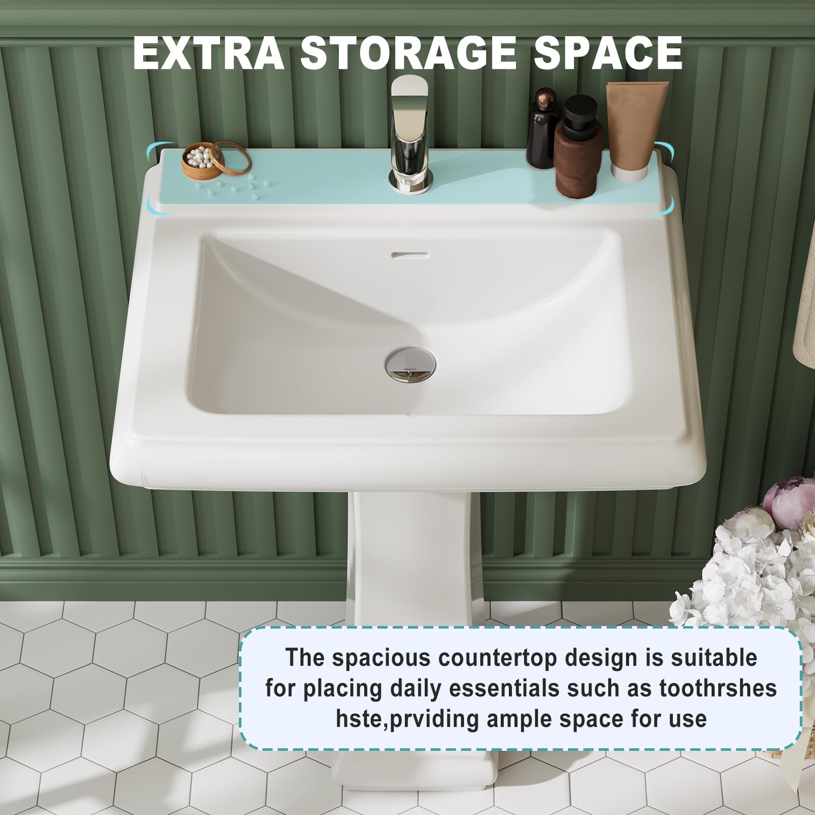Wastafel Pedestal Persegi Kera - Home Bathroom Remodel ulasan dan harga