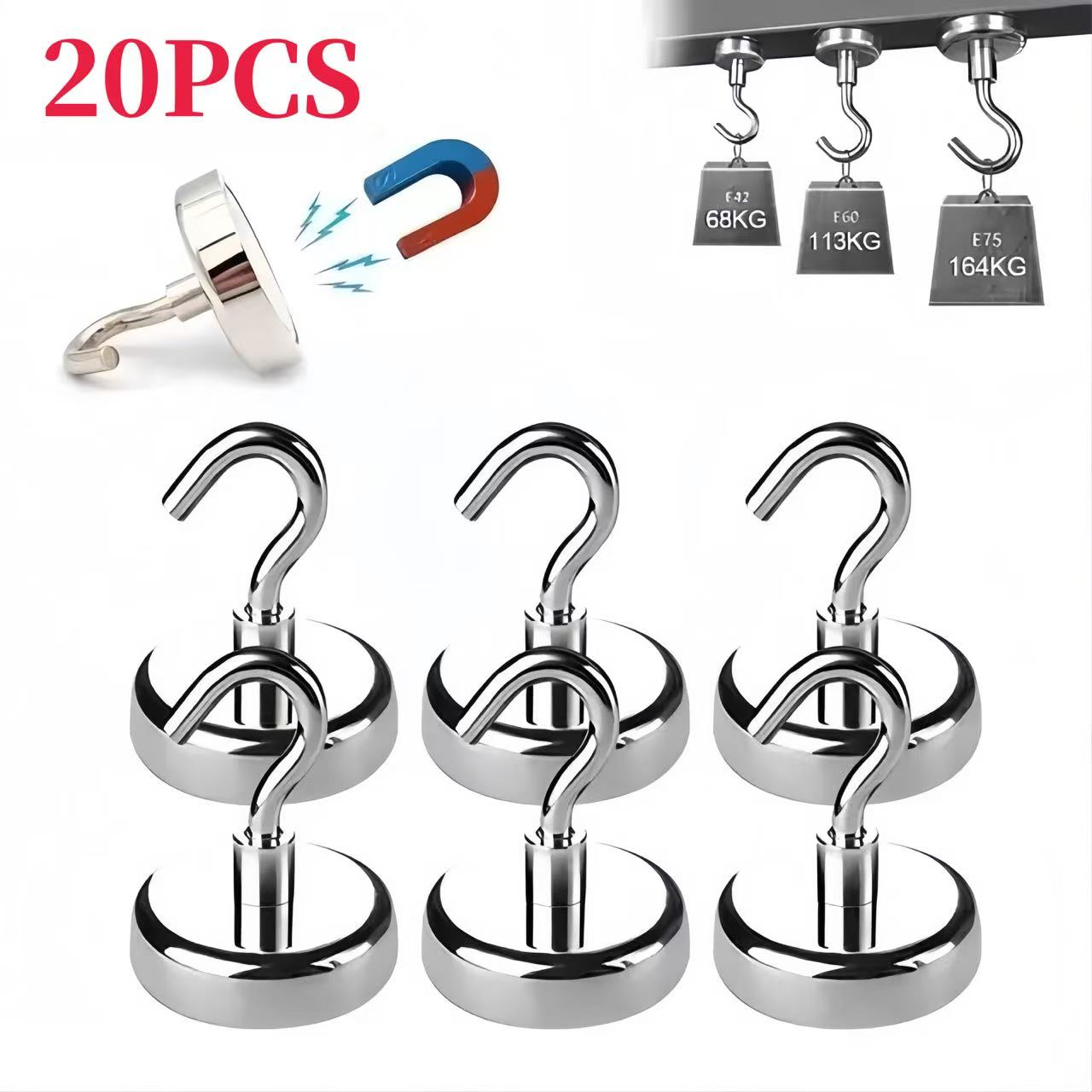 1-10-20 Buah Kait Magnet Kuat  - Home Bathroom Key ulasan dan harga